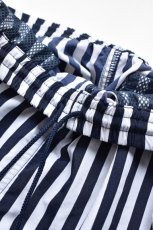 画像3: 【SALE!】BURLAP OUTFITTER (バーラップアウトフィッター) TRACK SHORT PRINTED [NAVY/WHITE CANDY STRIPE] (3)