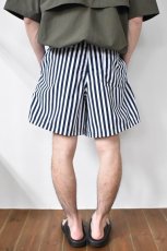 画像12: 【SALE!】BURLAP OUTFITTER (バーラップアウトフィッター) TRACK SHORT PRINTED [NAVY/WHITE CANDY STRIPE] (12)