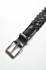 画像4: MASTER & Co. (マスターアンドコー) UK BRIDLE 24mm SIX KNITTING BELT [BLACK] (4)