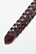 画像6: MASTER & Co. (マスターアンドコー) UK BRIDLE 24mm SIX KNITTING BELT [WINE] (6)