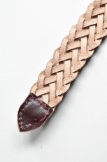 画像7: MASTER & Co. (マスターアンドコー) UK BRIDLE 24mm SIX KNITTING BELT [WINE] (7)