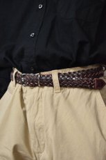 画像8: MASTER & Co. (マスターアンドコー) UK BRIDLE 24mm SIX KNITTING BELT [WINE] (8)