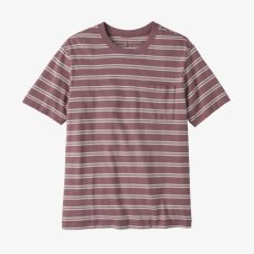 画像1: patagonia (パタゴニア) メンズ・コットン・イン・コンバージョン・ミッドウェイト・ポケット・ティー [MIRROR STRIPE/EVENING MAUVE] (1)