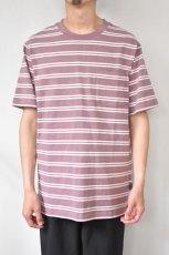 画像2: patagonia (パタゴニア) メンズ・コットン・イン・コンバージョン・ミッドウェイト・ポケット・ティー [MIRROR STRIPE/EVENING MAUVE] (2)