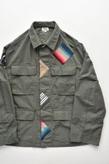 画像1: 【SALE】oaxaca (オアハカ) Patchwork BDU Jacket [OLIVE] (1)