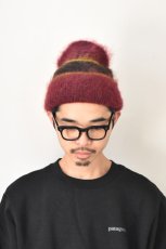 画像6: 【SALE!】Indietro Association (インディエトロアソシエーション) Mohair Knit Cap [WINE] (6)