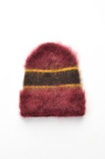 画像1: 【SALE】Indietro Association (インディエトロアソシエーション) Mohair Knit Cap [WINE] (1)