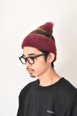 画像7: 【SALE!】Indietro Association (インディエトロアソシエーション) Mohair Knit Cap [WINE] (7)