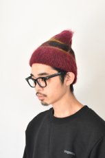 画像7: 【SALE】Indietro Association (インディエトロアソシエーション) Mohair Knit Cap [WINE] (7)