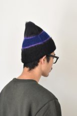 画像9: 【SALE!】Indietro Association (インディエトロアソシエーション) Mohair Knit Cap [BLACK] (9)