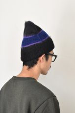 画像9: 【SALE】Indietro Association (インディエトロアソシエーション) Mohair Knit Cap [BLACK] (9)