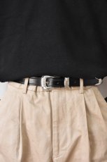 画像8: TORY LEATHER (トリーレザー) 3-Piece Silver Buckle Belts [BLACK/NICKEL] (8)
