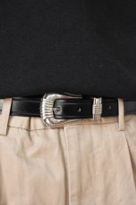 画像9: TORY LEATHER (トリーレザー) 3-Piece Silver Buckle Belts [BLACK/NICKEL] (9)