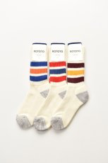 画像1: RoToTo (ロトト) Coarse Ribbed Oldschool Crew Socks [3-colors] (1)