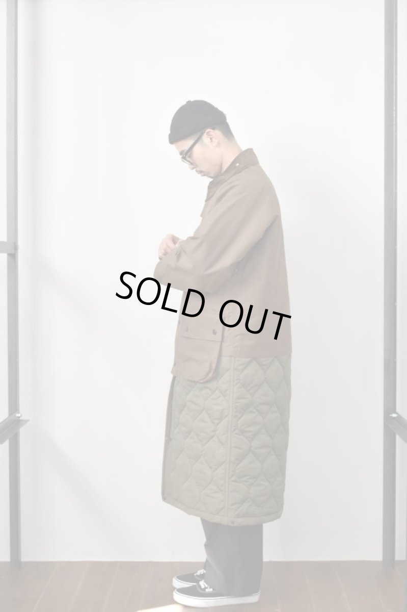 画像28: 【SALE!】Scye (サイ) Waxed Cotton Layered Coat [DARK BRONZE] (28)