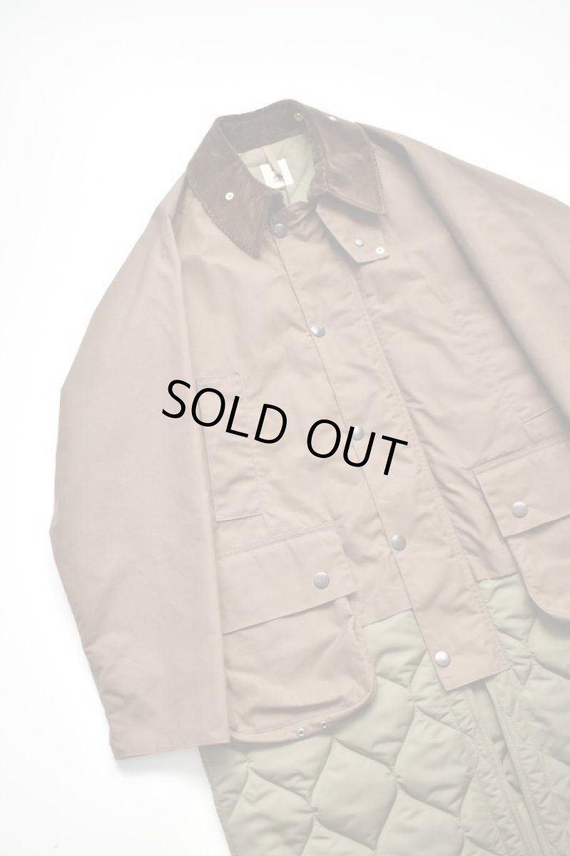 画像2: 【SALE!】Scye (サイ) Waxed Cotton Layered Coat [DARK BRONZE] (2)