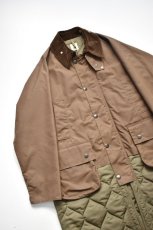 画像2: 【SALE】Scye (サイ) Waxed Cotton Layered Coat [DARK BRONZE] (2)