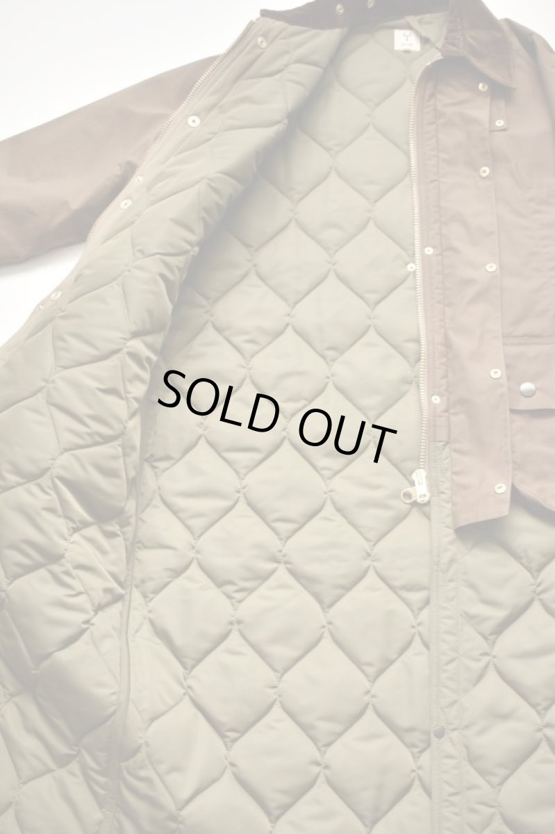 画像14: 【SALE!】Scye (サイ) Waxed Cotton Layered Coat [DARK BRONZE] (14)