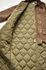 画像14: 【SALE!】Scye (サイ) Waxed Cotton Layered Coat [DARK BRONZE] (14)