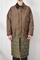 画像23: 【SALE!】Scye (サイ) Waxed Cotton Layered Coat [DARK BRONZE] (23)