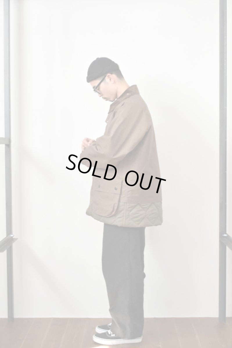 画像35: 【SALE!】Scye (サイ) Waxed Cotton Layered Coat [DARK BRONZE] (35)