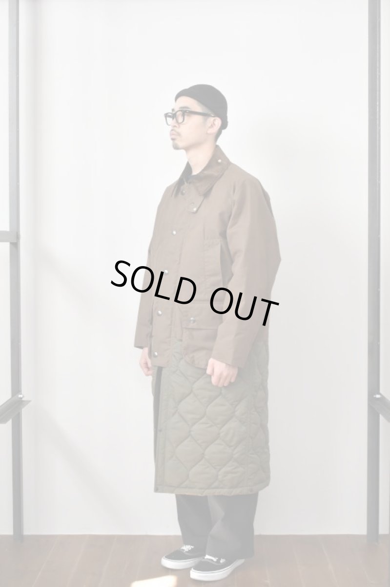 画像27: 【SALE!】Scye (サイ) Waxed Cotton Layered Coat [DARK BRONZE] (27)