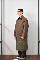 画像27: 【SALE!】Scye (サイ) Waxed Cotton Layered Coat [DARK BRONZE] (27)