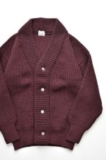 画像1: 【SALE!】TENDER Co. (テンダー) 716 Round Rib Cardigan [PRUNE] (1)