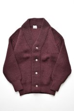 画像2: 【SALE!】TENDER Co. (テンダー) 716 Round Rib Cardigan [PRUNE] (2)