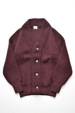 画像2: 【SALE】TENDER Co. (テンダー) 716 Round Rib Cardigan [PRUNE] (2)