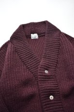 画像3: 【SALE】TENDER Co. (テンダー) 716 Round Rib Cardigan [PRUNE] (3)