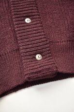 画像7: 【SALE!】TENDER Co. (テンダー) 716 Round Rib Cardigan [PRUNE] (7)