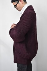 画像12: 【SALE】TENDER Co. (テンダー) 716 Round Rib Cardigan [PRUNE] (12)