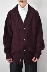 画像11: 【SALE!】TENDER Co. (テンダー) 716 Round Rib Cardigan [PRUNE] (11)