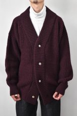 画像11: 【SALE】TENDER Co. (テンダー) 716 Round Rib Cardigan [PRUNE] (11)