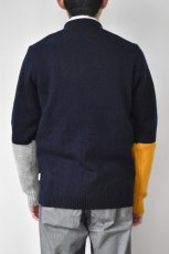 画像14: 【SALE!】PEREGRINE (ペレグリン) COLOUR BLOCK CARDIGAN [NAVY] (14)