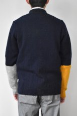 画像14: 【SALE】PEREGRINE (ペレグリン) COLOUR BLOCK CARDIGAN [NAVY] (14)