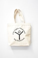 画像1: City Lights Bookstore (シティライツブックストア) Logo Tote Bag [NATURAL] (1)