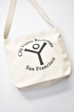 画像2: City Lights Bookstore (シティーライツブックストアー) Logo Shoulder Bag [NATURAL] (2)