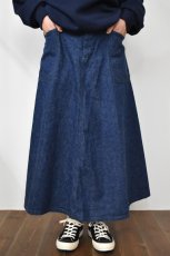 画像10: 【For WOMEN】orslow (オアスロウ) US NAVY SIDE SEAMLESS DENIM LONG SKIRT [ONE WASH] (10)