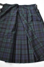 画像4: 【For WOMEN】O'NEIL OF DUBLIN (オニールオブダブリン) Worsted Wool-Tartan Middle Kilt Skirt [BLACK WATCH] (4)