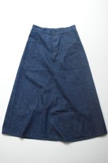 画像2: 【For WOMEN】orslow (オアスロウ) US NAVY SIDE SEAMLESS DENIM LONG SKIRT [ONE WASH] (2)