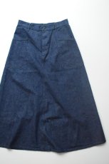 画像1: 【For WOMEN】orslow (オアスロウ) US NAVY SIDE SEAMLESS DENIM LONG SKIRT [ONE WASH] (1)