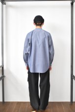 画像17: FLISTFIA (フリストフィア) Over Sized Band Collar Shirts [CHAMBRAY] (17)