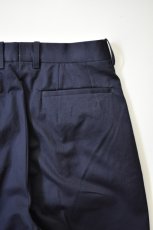 画像11: SCYE BASICS (サイベーシックス) San Joaquin Cotton Tapered Pleated Trousers [NAVY] (11)