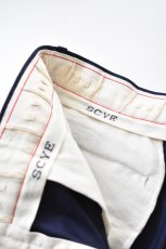 画像7: SCYE BASICS (サイベーシックス) San Joaquin Cotton Tapered Pleated Trousers [NAVY] (7)