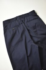 画像9: SCYE BASICS (サイベーシックス) San Joaquin Cotton Tapered Pleated Trousers [NAVY] (9)