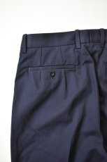 画像10: SCYE BASICS (サイベーシックス) San Joaquin Cotton Tapered Pleated Trousers [NAVY] (10)