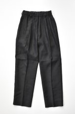 画像2: FLISTFIA (フリストフィア) Tuck Wide Trousers [BLACK] (2)