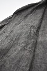 画像10: 【For WOMEN】orslow (オアスロウ) SUMI DYED LINEN SHOP COAT [CHARCOAL GRAY] (10)